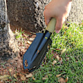 Miniatyrbilde 5 av 5: Mini metallhagespade, rustfritt stål hagespade for spade, multiverktøy for campingutstyr, egnet for campingreiser (svart)