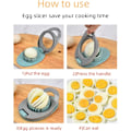 Miniatyrbilde 5 av 5: Eggedeler for kokte egg, eggskjærer, jordbærdeler for kokte egg/myke frukter/tykk eggdeler i rustfritt stål