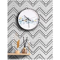 Pikkukuva 2 / 5: Moderni raidallinen irrotettava ja liimattava tapetti Herringbone musta valkoinen vinyyli koristeellinen 17.7in x 19.7ft B
