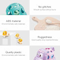 Miniatyrbild 3 av 5: Spädbarnsskallra, Barnvagnsleksaker med mjukt gummiskallra 3 delar, Friktionsdrivna fordon Baby Learning Present för barn 6-12 månader gamla
