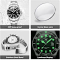 Miniatyrbillede 3 af 5: OLEVS Herreure Sort black Dial/Silver Band