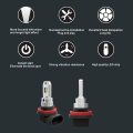Miniatyrbillede 4 af 5: H11 h8 H9 H16 LED-pære tågelygter, rent hvid 6000K, OBC-fejlfri 12W 1200lm LED-kørelys til køretøjer
