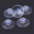 Miniatyrbild 4 av 5: 20-pack små transparenta plastsughållare, utan krok, 20 mm