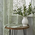 Pikkukuva 3 / 4: Salvianvihreät läpikuultavat verhot 52x96 tuumaa pitkät 2 paneelia Rustic Floral Knitted Lace läpikuultavat verhot, sauvaan sopiva yksityisyyden suoja lechoso 39*79inch