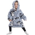 Miniatyrbilde 2 av 4: Oversized teppe-hettegenser for barn, Sherpa fleece-hettegenser-teppe, hettegenser med lommer for jenter og gutter for småbarn