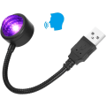 Miniatyrbilde 1 av 4: USB engelsk intelligent stemmestyrt taklampe, stemmestyrt bilstjernelampe projektor nattlys