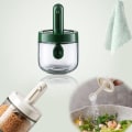 Miniatyrbillede 1 af 5: Ske-formet låg integreret sammenklappelig krydderiglas, glas krydderiglas krydderi beholder