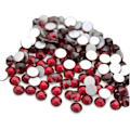 Miniatyrbillede 1 af 3: 1440 stk. limfiks krystal flade rhinestones glassten til neglekunst, kunsthåndværk dekorationer tøj sko Dark Siam 1440pcs