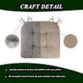 Miniatyrbild 4 av 5: Halkskyddande stolsdynor för matstolar Set om 4, 46*43*9cm sittdyna med band light gray