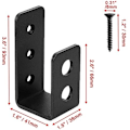 Miniatyrbild 2 av 5: 2-pack kraftiga ståldörrfästen för 2x4 dörr, U-formad säkerhetsstång