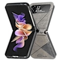 Pikkukuva 2 / 5: Geometrinen kuvio -kotelo, yhteensopiva Samsung Galaxy Z Flip 4:n kanssa, kova PC-kehys + PU-nahkainen iskunkestävä suojus