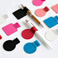 Miniatyrbillede 4 af 5: Pen Holder，6 Pack Rund Form Pen Loop Holder，Sort