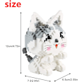Miniatyrbillede 2 af 5: Mikro Byggeklodser Mini Kæledyrs Byggelegetøj Klodser til børn Cat Model 2284