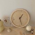 Miniatyrbilde 4 av 5: Veggklokke i rotting, rund, til hjemmet, veggdekor