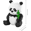 Miniatyrbillede 1 af 5: Mikro Byggeklodser Mini Kæledyrs Byggelegetøj Klodser til børn Panda model 2840