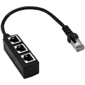 Pikkukuva 1 / 4: RJ45-jakajakaapeli, RJ45 1 uros - 3 naarasporttia LAN Ethernet -jakajakaapeli Y-sovitinkaapelin