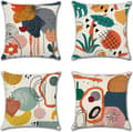 Abstrakta Konst Kuddfodral 45x45 cm Modern Boho Geometriska Dekorativa Kuddfodral Soffa Bil Kvadratisk Kuddfodral Set om 4