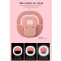 Miniatyrbild 5 av 5: LED Selfie Ring Light Belysningsring Blixtar (Färg: Rosa)