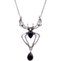 Miniatyrbild 1 av 5: Vintage Gotisk Spindel Halsband Halloween Kristall Spindel Hänge Halsband Punk Stil Reptil Djur Smycken