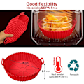 Miniatyrbilde 2 av 5: Airfryer silikonform, 2 stk. Airfryer silikonformer matsikker non-stick airfryer kurv ovn
