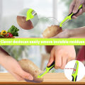 Miniatyrbillede 4 af 5: Kartoffelskræller, Rustfrit Stål Rotations Grøntsagsskræller til Køkken Frugt Appelsiner Gulerødder Aubergine Sukkerør Mango Agurk Veg Skræller