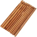 Miniatyrbild 2 av 5: 12-delad bambu virknålsset, 3 mm till 10 mm i diameter, stickningsnålar stickningshantverk set, DIY trä stickningsnål kit