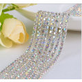 Miniatyrbillede 1 af 5: 20 meter krystal rhinestone tæt kæde trim sy håndværk 2,5 mm sølvfarve