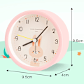 Miniatyrbild 2 av 5: Barnklocka Analog Pojke Flicka Tyst Batteridriven Bordsur Klockor Ingen Ticking Sängbord Stor Funktion Ljus för Sovrum Kontor (Rosa) pink