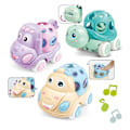 Miniatyrbild 1 av 5: Spädbarnsskallra, Barnvagnsleksaker med mjukt gummiskallra 3 delar, Friktionsdrivna fordon Baby Learning Present för barn 6-12 månader gamla