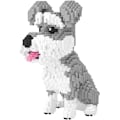 Miniatyrbillede 1 af 4: Mikro byggeklodser Mini kæledyr byggelegetøjsklodser til børn Big Schnauzer 13.38 x 7.87 x 14.56 inches