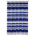 Miniatyrbilde 1 av 5: Dusjforheng i stoff - 72 x 72 tommer, for baderom 72''x72'' Navy Blue Stripe