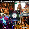 Miniatyrbillede 2 af 5: 6 stk. LED-glasbrikker til drinks, ultratynde LED-glasbrikker lyser op