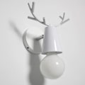 Miniatyrbillede 5 af 5: Sæt med 2 moderne væglamper Indendørs væglamper med gevirdekoration Metalvæglamper til soveværelse Stue Trapper, Hvid