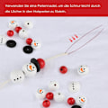 Miniatyrbild 5 av 5: Träpärlor för 50 set snögubbar med 10 m bomullssnöre 20 mm snögubbe ansikte träpärlor set för DIY hantverk jul vinterdekorationer