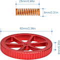 Miniatyrbillede 2 af 5: 4 stk. opgraderede aluminiums møtrikker til Ender 3/3 Pro/3 V2, 5/5 Plus/Pro, CR 20 3D-printere INKL. 4 varme senge dørfjedre til 3D-printer - Rød