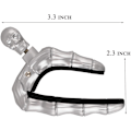 Miniatyrbilde 2 av 4: Gitar Capo Skull Capo for Akustisk og Elektrisk Gitar Skeleton Head Ukulele Capo med 5 Picks Silver