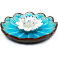 Miniatyrbillede 3 af 5: Røgelsesbrænderholder - Dekorativ porcelænsblomster røgelsesbrænder skål - Keramisk røgelseskegle askefangerbakke