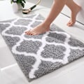 Miniatyrbilde 1 av 5: Badmatte, mykt og absorberende mikrofiber badmatte, sklisikkert hårete dusjmatte, maskinvaskbar og tørkbar,