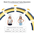 Miniatyrbilde 4 av 5: Vektet smart hula-hula-ring  Treningsmassasje 2 i 1 Ikke-fallende vektet treningsring med 16 avtakbare knuter Størrelse justerbar Blue