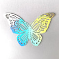 Miniatyrbilde 3 av 5: 3D Butterfly Wall Decor, 24PCS Flyttbare Hule Butterfly Wall Stickers, Sølv Butterfly Wall Decals C style