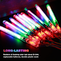 Miniatyrbilde 4 av 5: 4 stk. LED-lyssverd med blinkende lys - flerfarget LED-glowsticks med snorer for Halloween-fester, konserter (tilfeldig farge)