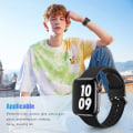 Miniatyrbilde 5 av 5: Sport Band Kompatibel med Apple Watch iWatch Band unisex, Mjukt Silikon Armband för Apple Watch 3 6 5 4 2 1 SE Black 38mm/40mm M/L