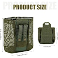 Miniatyrbilde 2 av 5: Sammenleggbar Mesh-pose med snor Multifunksjonell verktøypose Gjenvinningspose Dumppose for belte vest ryggsekk utendørsaktiviteter Army Green