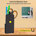 Miniatyrbillede 3 af 5: 2 stk. magnetiske pennemarkørholdere, magnetisk penneblyantholderarrangør til hjemmekontorartikler til køleskab Whiteboard Locker (sort)