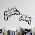 Miniatyrbild 2 av 3: Gamepad Playstation Gamepad Väggdekal Barnrum Vinyldekal Barnkammare Gamers Konst Videospel Mural