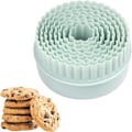 Pikkukuva 1 / 5: Keksileikkurit - Kaksipuoliset pyöreät keksileikkurit, keksileikkurit ja fondanttikakkumuoti - Muovinen keksileikkurisarja, 8 kpl.
