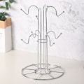 Miniatyrbilde 3 av 5: Stiligg 6/8 Kopper ELLER Banan Muggtre Chrome Tråd Stativ Holder for Hjem BAR Restauranter (8 Kopper Tre)
