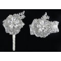 Miniatyrbilde 5 av 5: 2 stk. Krystall Diamant Corsage Sett Håndledd*1 Brud og Corsage*1 Brudgom Bryllupsfest