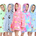 Miniatyrbillede 2 af 2: Børne hættetrøje Oversized Flannel Sweatshirt, Avocado avocado