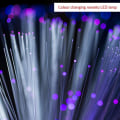 Miniatyrbilde 3 av 5: Fiberoptisk lampe - Fargeskiftende roterende LED fiberoptisk bordlampe - Batteridrevet lampe - for soverom, hjemmedekorasjon